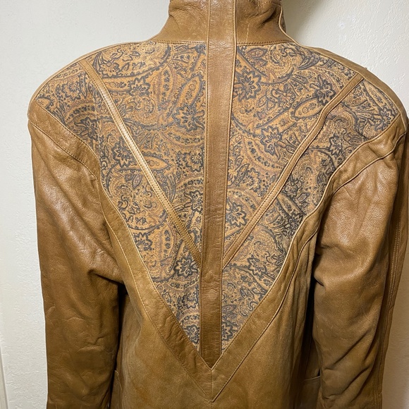 Vintage Long Brown Leather Coat - Picture 11 of 12